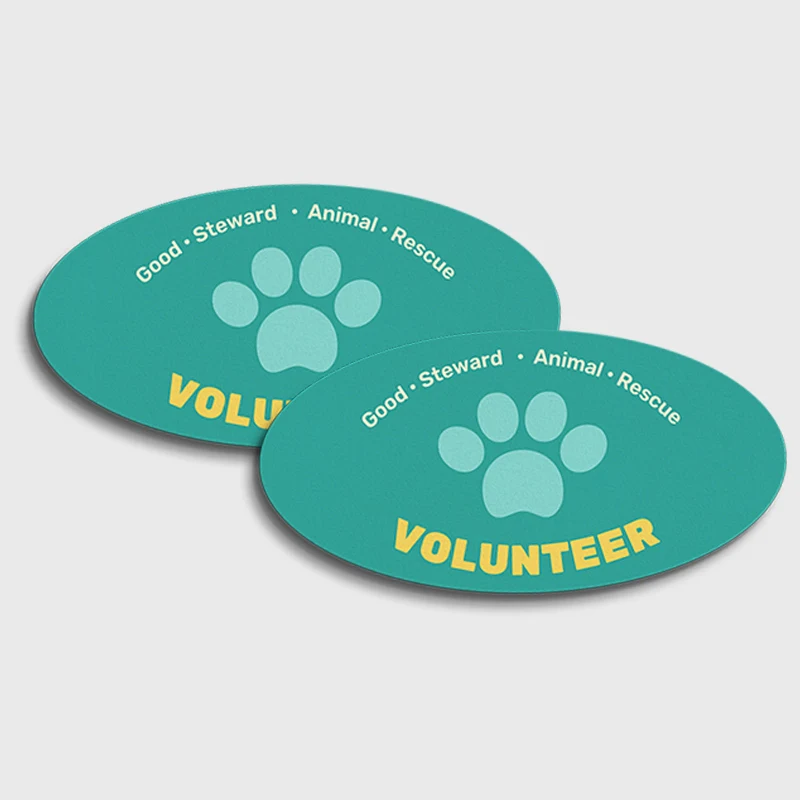 Oval Stickers 8x4 1