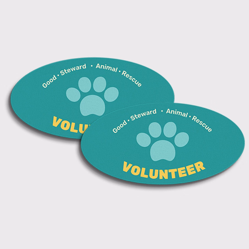 Oval Stickers 8x4