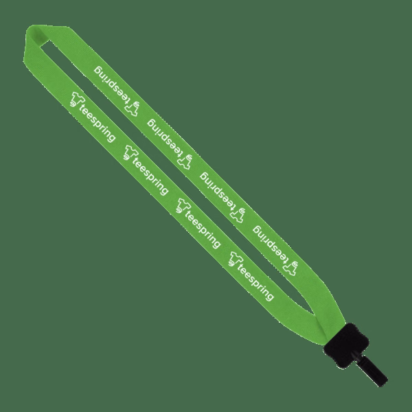 1" Cotton Lanyard with Plastic Clamshell & Bulldog Clip