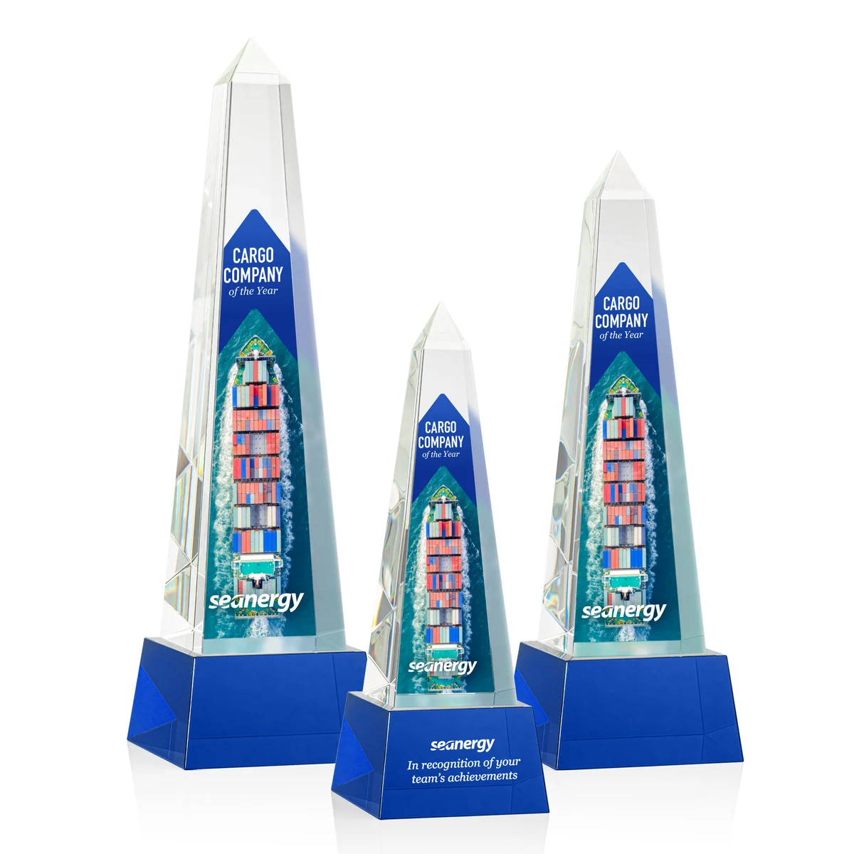 Master Obelisk VividPrint™ Award on Base - Blue 1