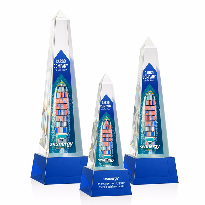 Master Obelisk VividPrint™ Award on Base - Blue