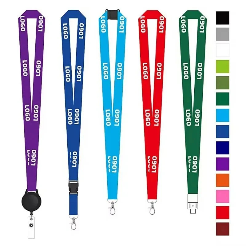 Custom Polyester Lanyard Combo with Retractable Badge Reel 1