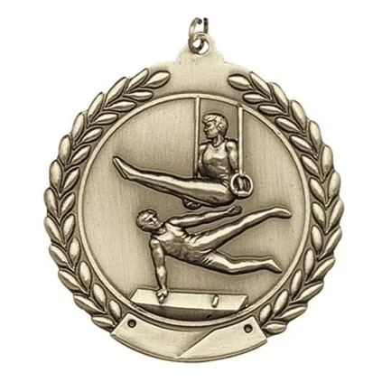 Gymnastics Male Die Cast Medal, 1 3/4" 1