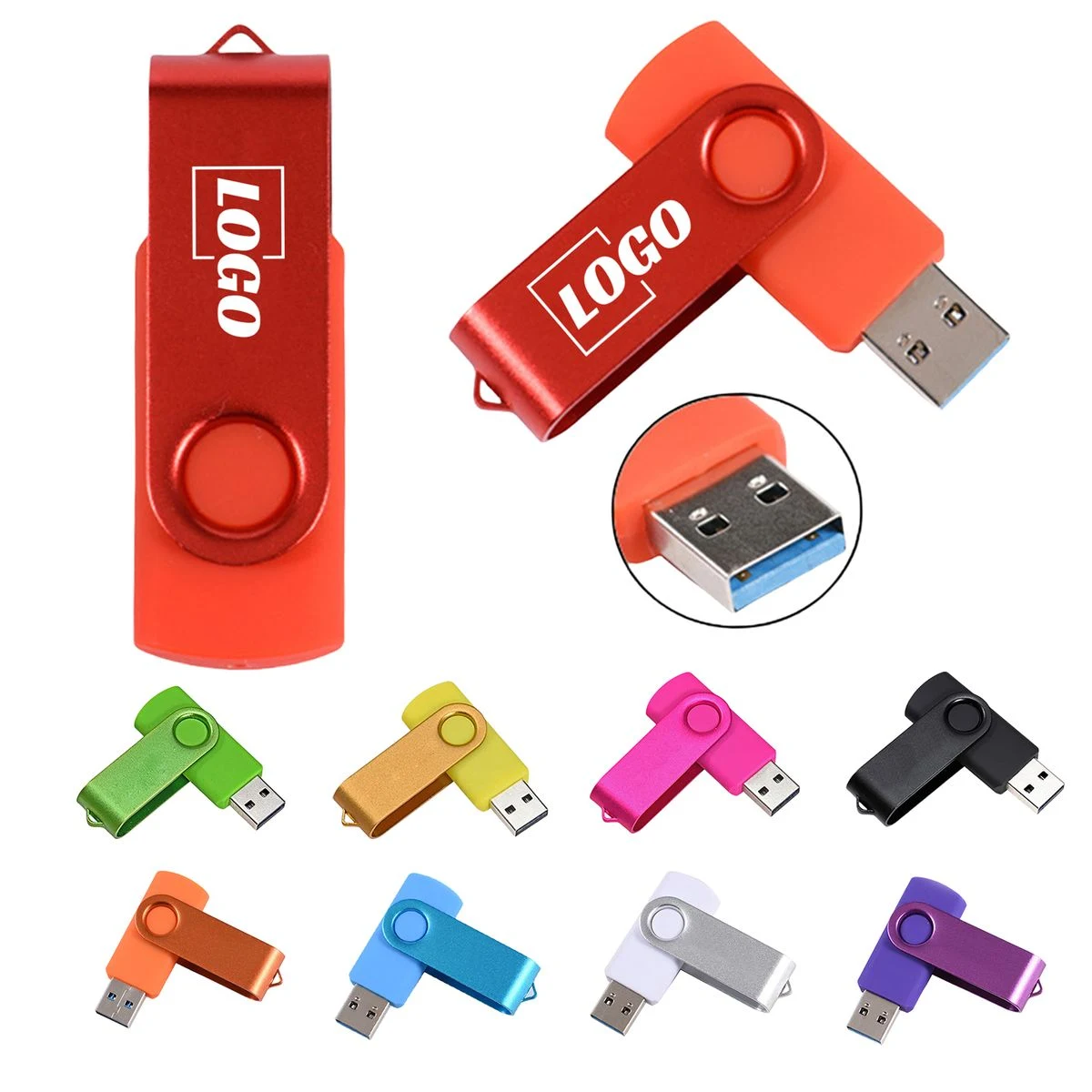 2 GB Custom Swivel USB Flash Drive 1