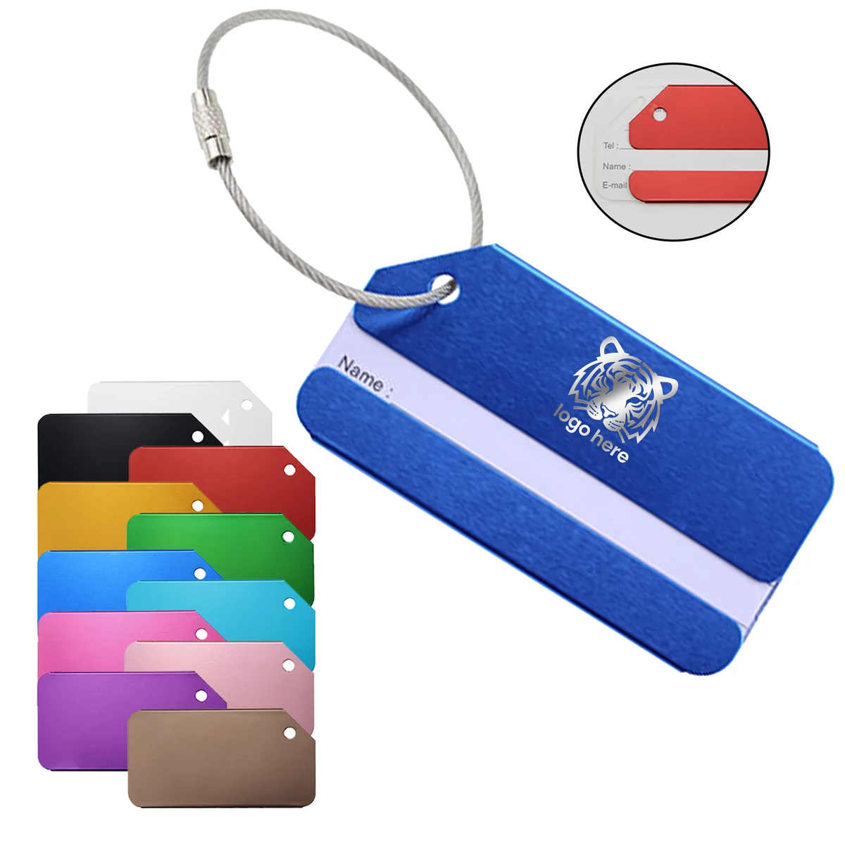 Metal ID Tag for Suitcase 1