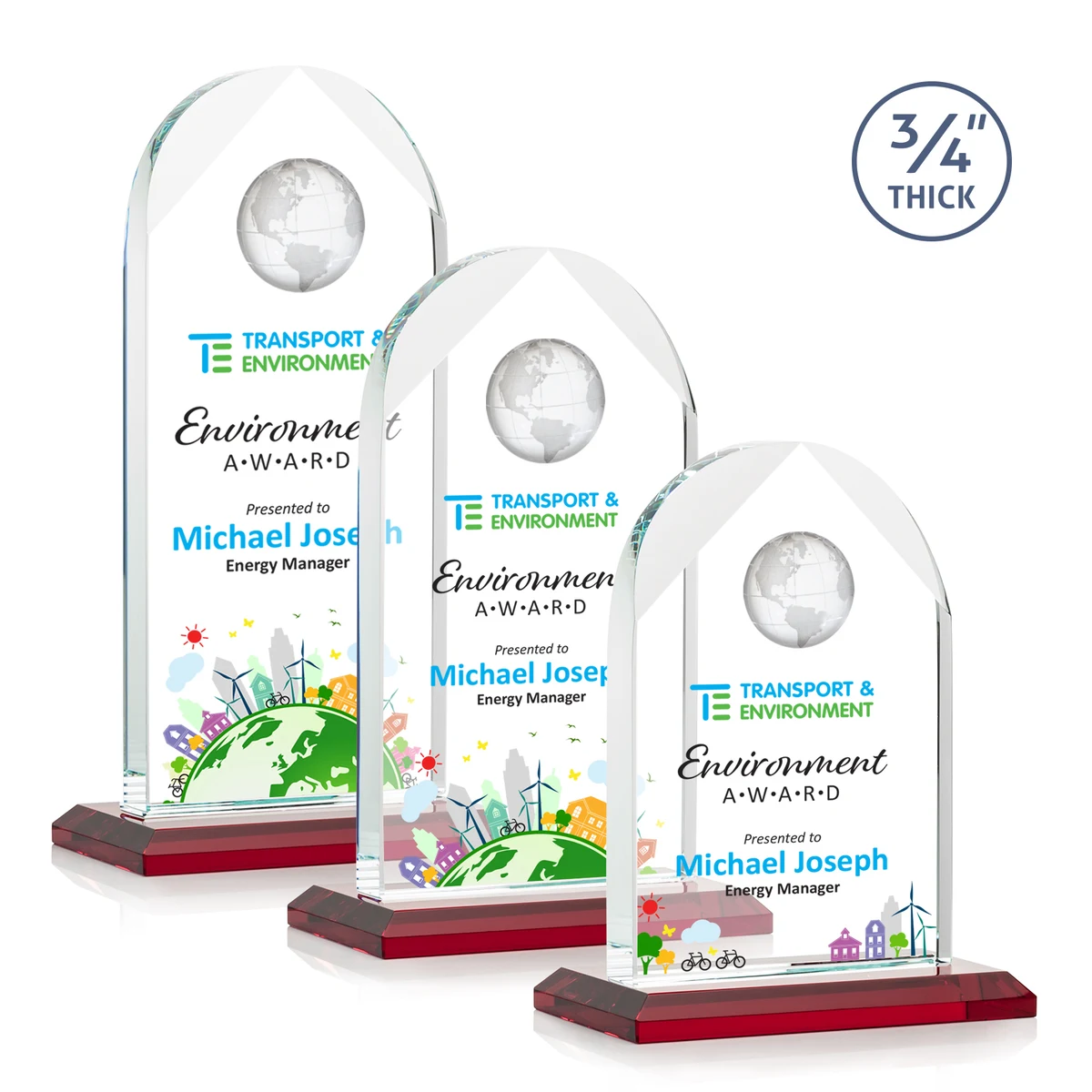 Blake Globe VividPrint™ Award - Red 1