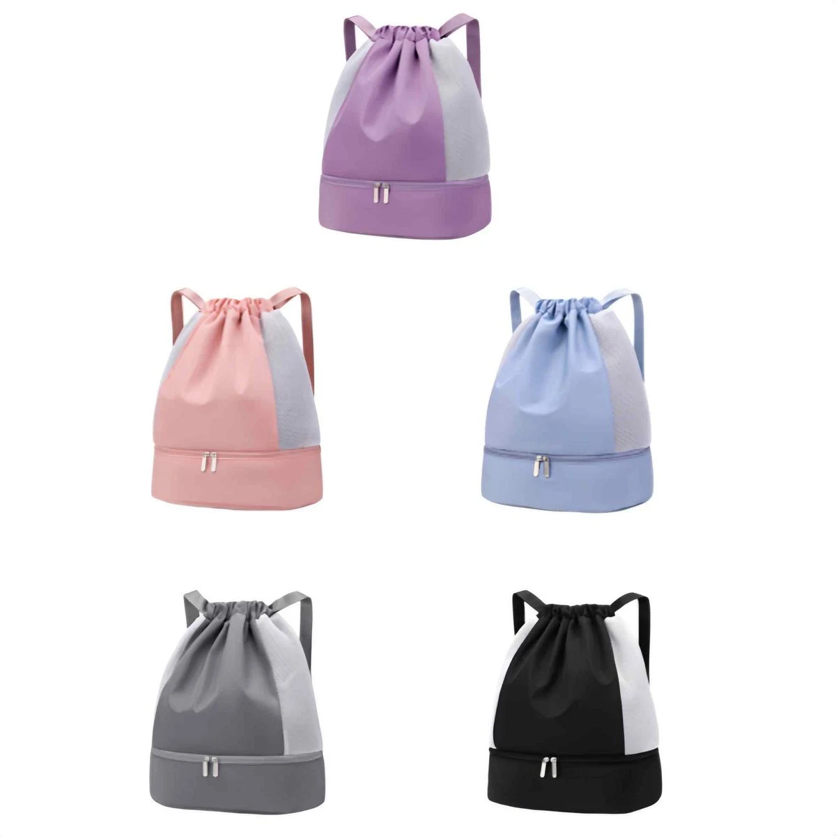 Drawstring Backpack Large Capacity Waterproof Separation Bag 1