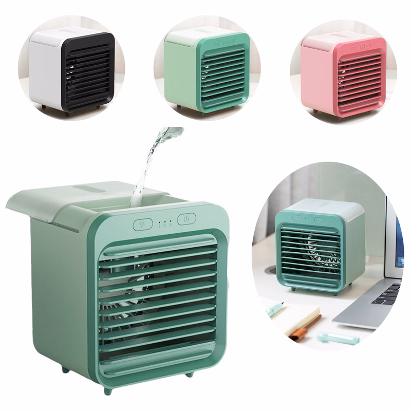 Portable Quiet Mini Desktop Table Cooling Fan With Mist Spray