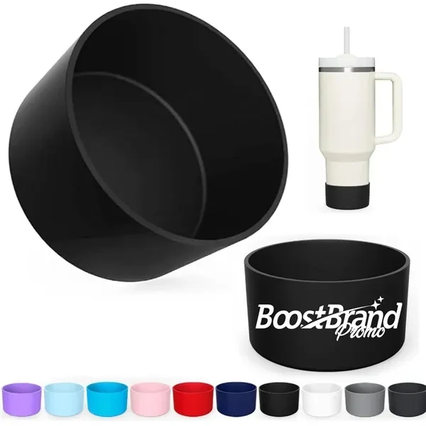 Custom Silicone Tumbler Sleeve Insulated Cover — Beverage Holder Promotional Gift 1