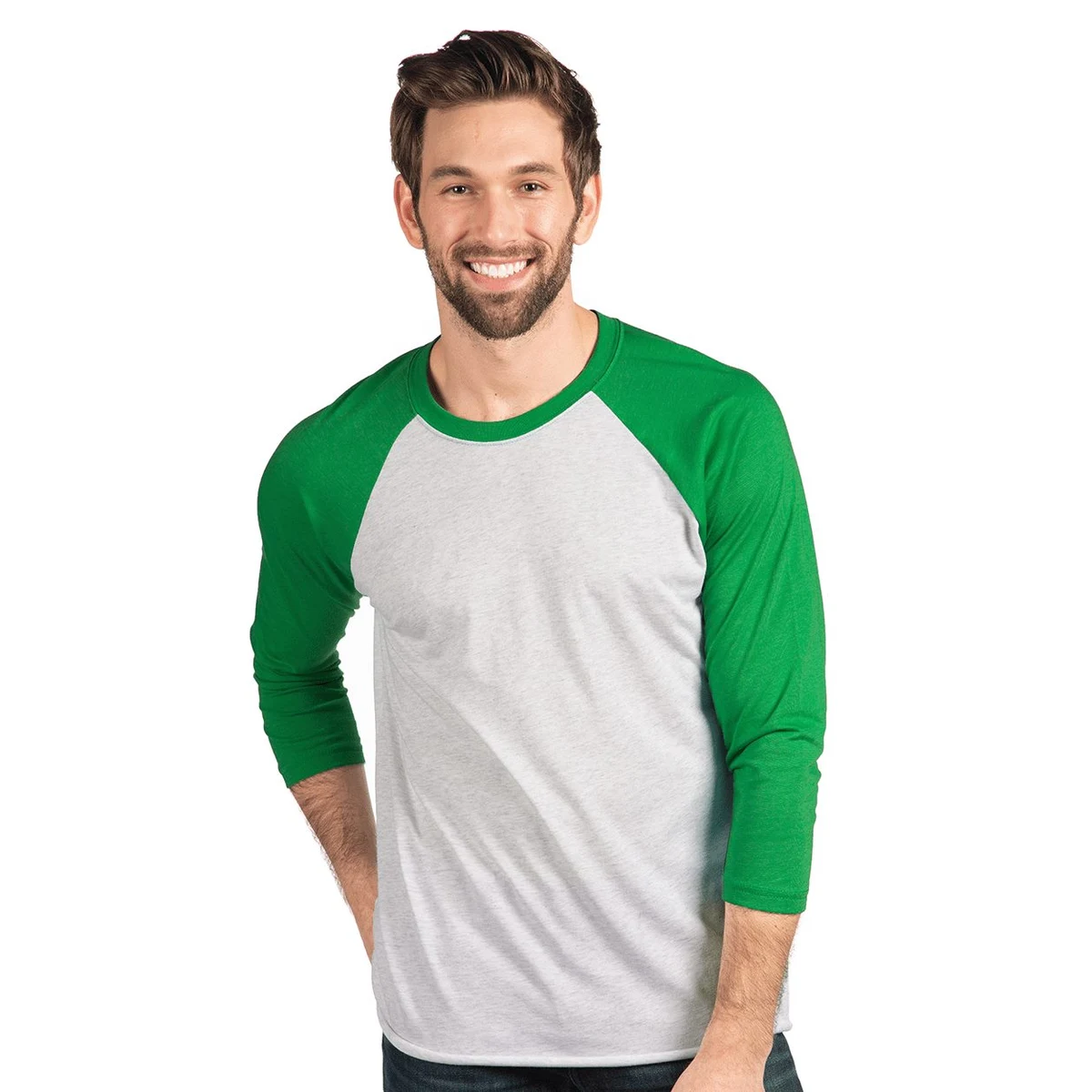 Unisex Triblend Three-Quarter Raglan Tee - 6051 1