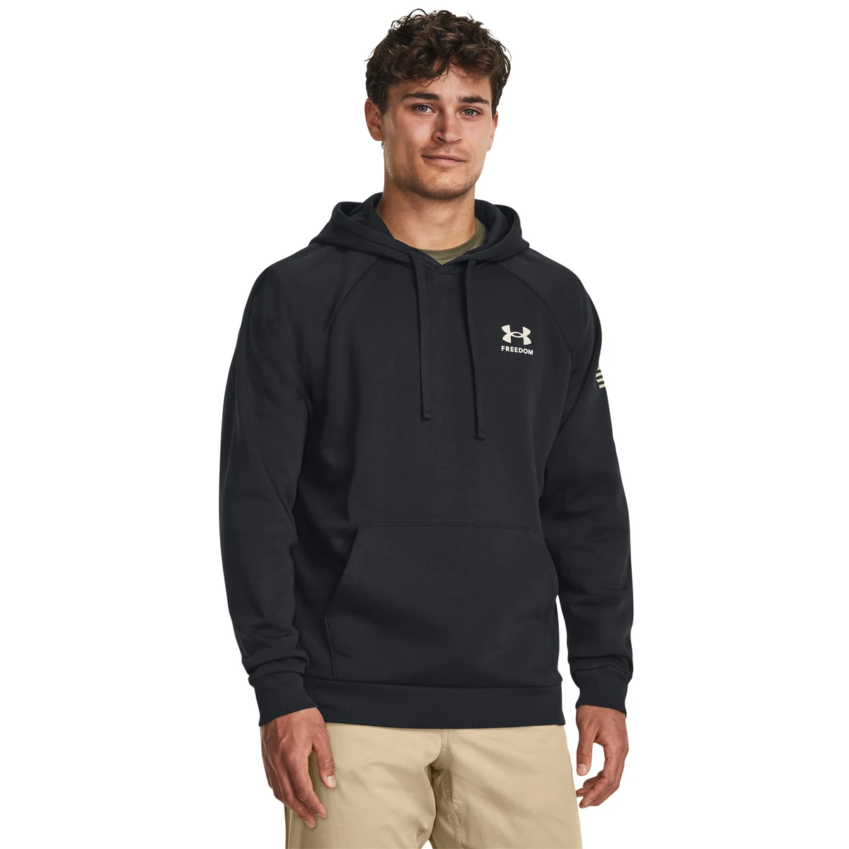 UA Freedom Rival Fleece Flag Men's Hoodie, custom hoodie or sweatshirt with logo imprint 1