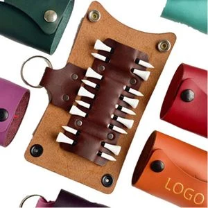 Portable Foldable Leather Golf Tees Holder 1