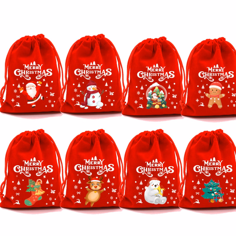 Christmas Drawstring Gift Bag MOQ50