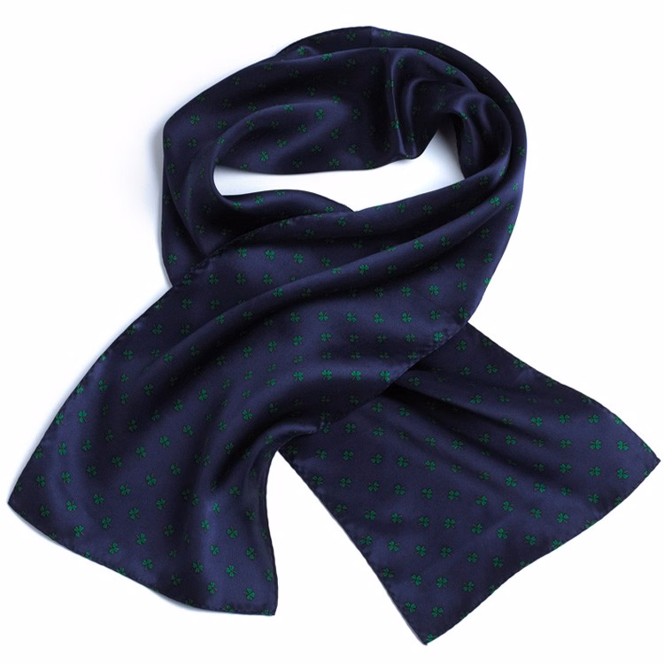 Lucky Day Shamrock Ladies Silk Scarf - 8"x45"