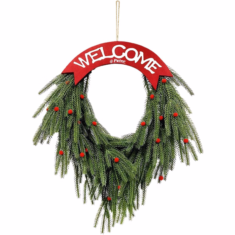 20" Christmas Wreath Door Hanger Decoration