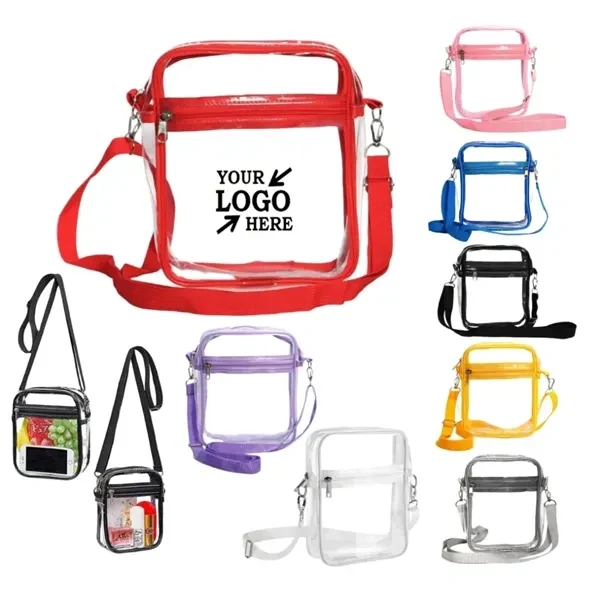 Custom Transparent PVC Storage Bag with Shoulder Strap — Travel & Organization Gift Item 1