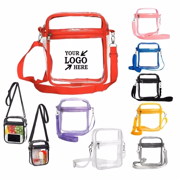 Custom Transparent PVC Storage Bag with Shoulder Strap — Travel & Organization Gift Item