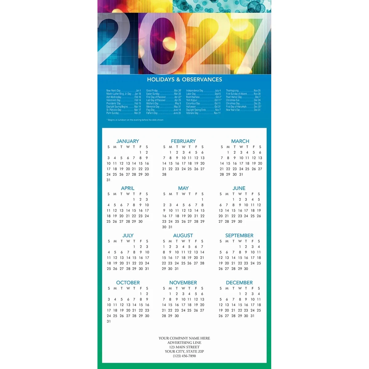 Bold Year Calendar Cards 1