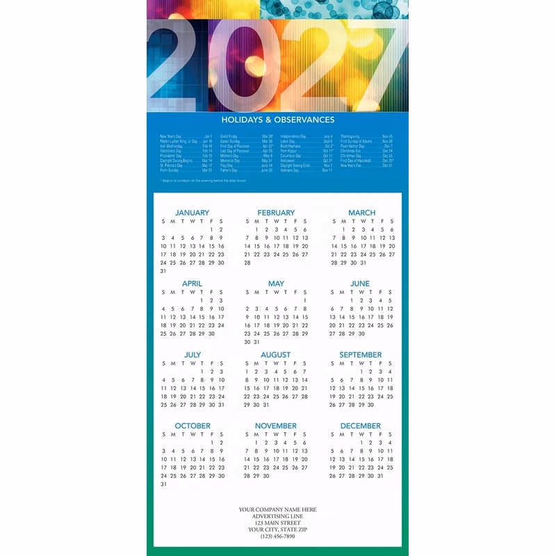 Bold Year Calendar Cards