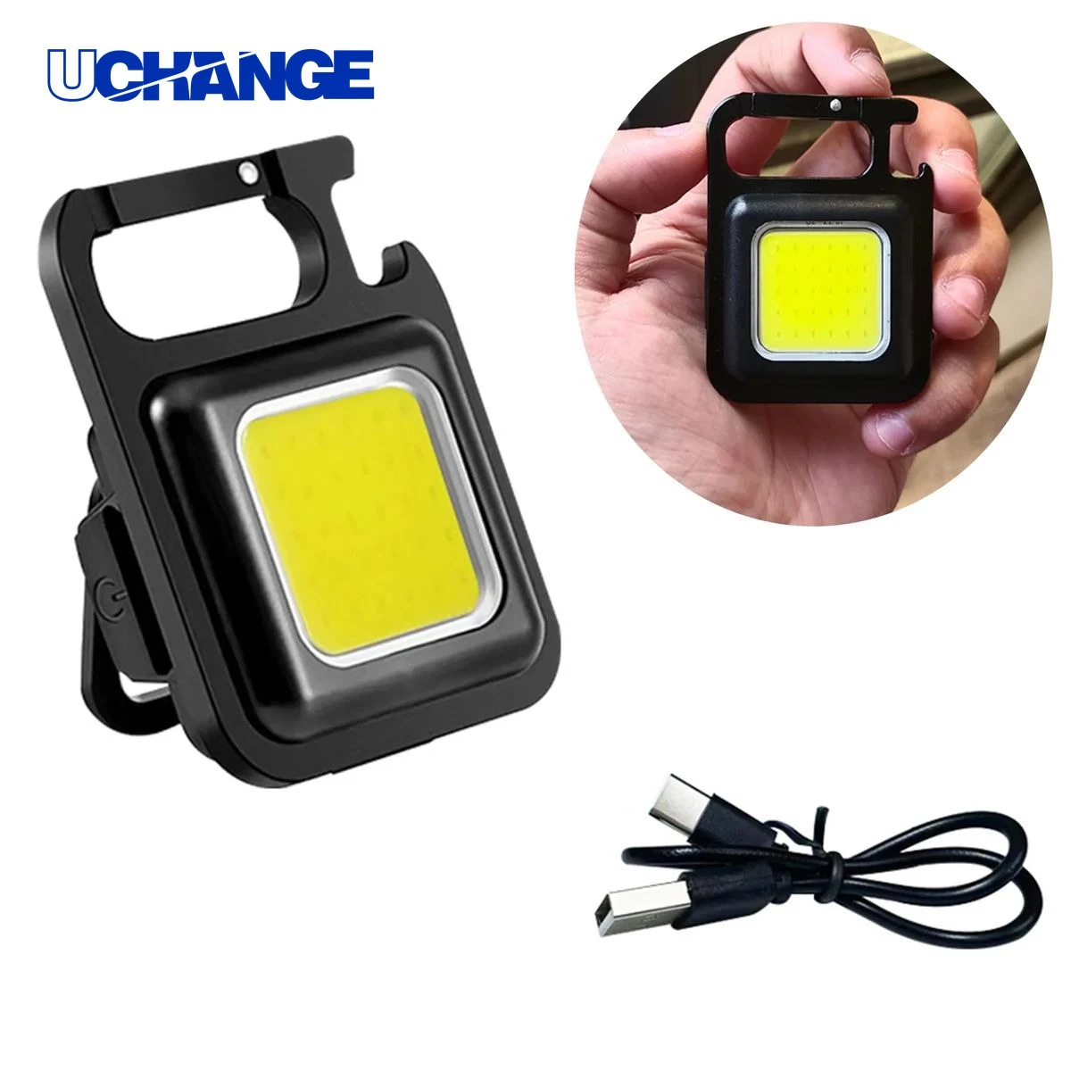 Mini Rechargeable LED Flashlight Keychain 1