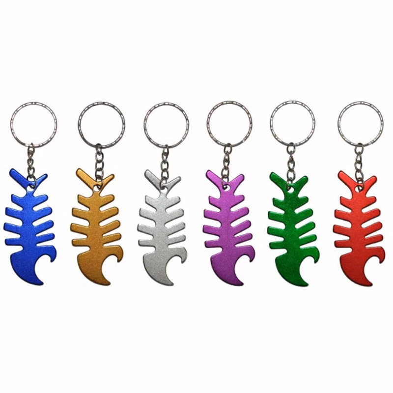 Fishbone Keyring Bottle Opener Tool