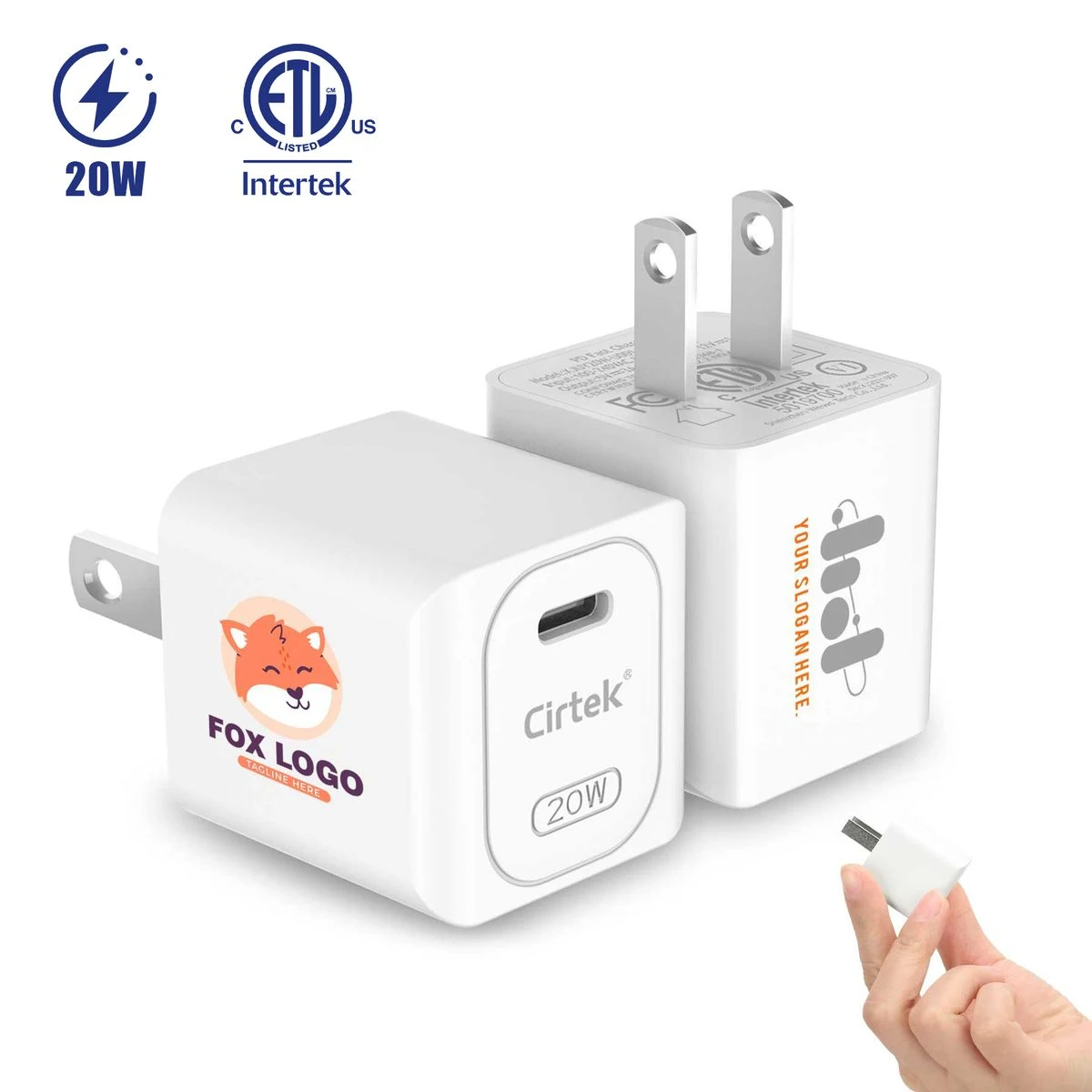 Cirtek® Portable 20W Wall Charger 1