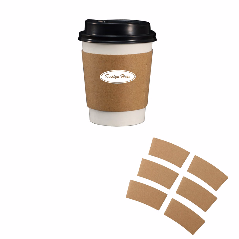Biodegradable Kraft Disposable Coffee Sleeves