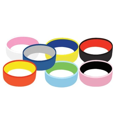 1" Dual Layer Silicone Wristbands 1