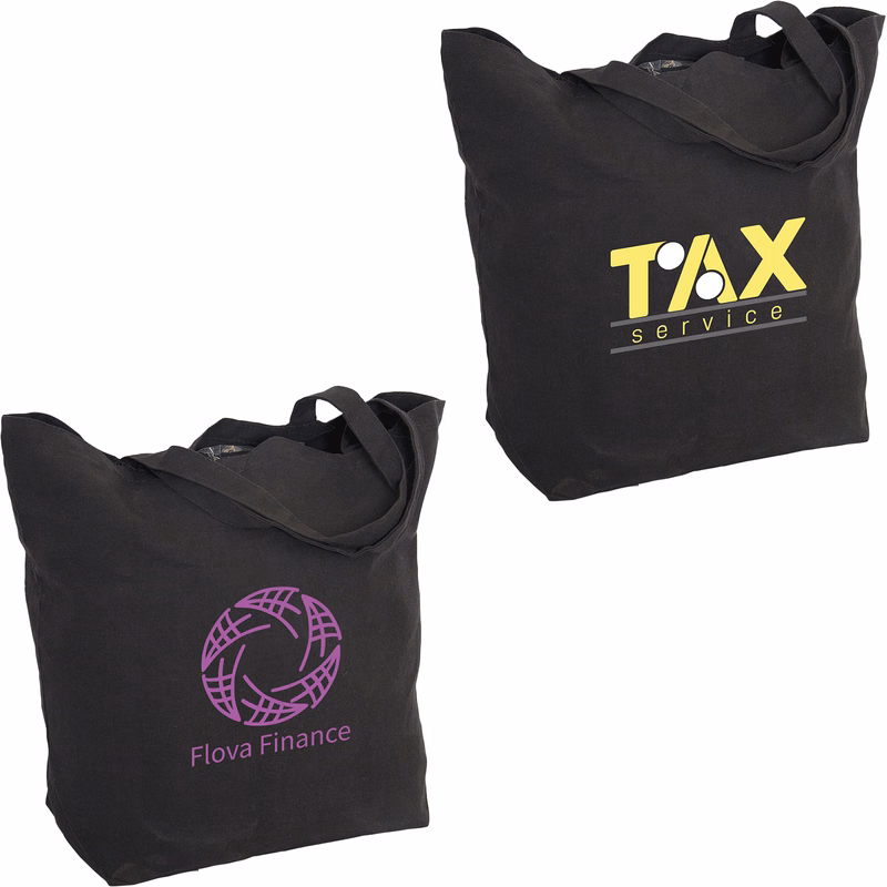 12 oz Cotton Canvas Tote Bag: Premium 20" W x 17.5" H