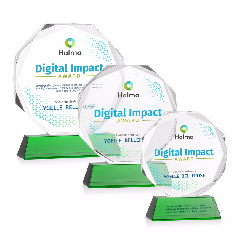 Acadian VividPrint™ Award on Newhaven Base - Green
