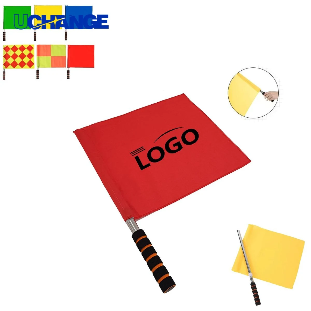 Sports Referee Flag with Metal Pole 1