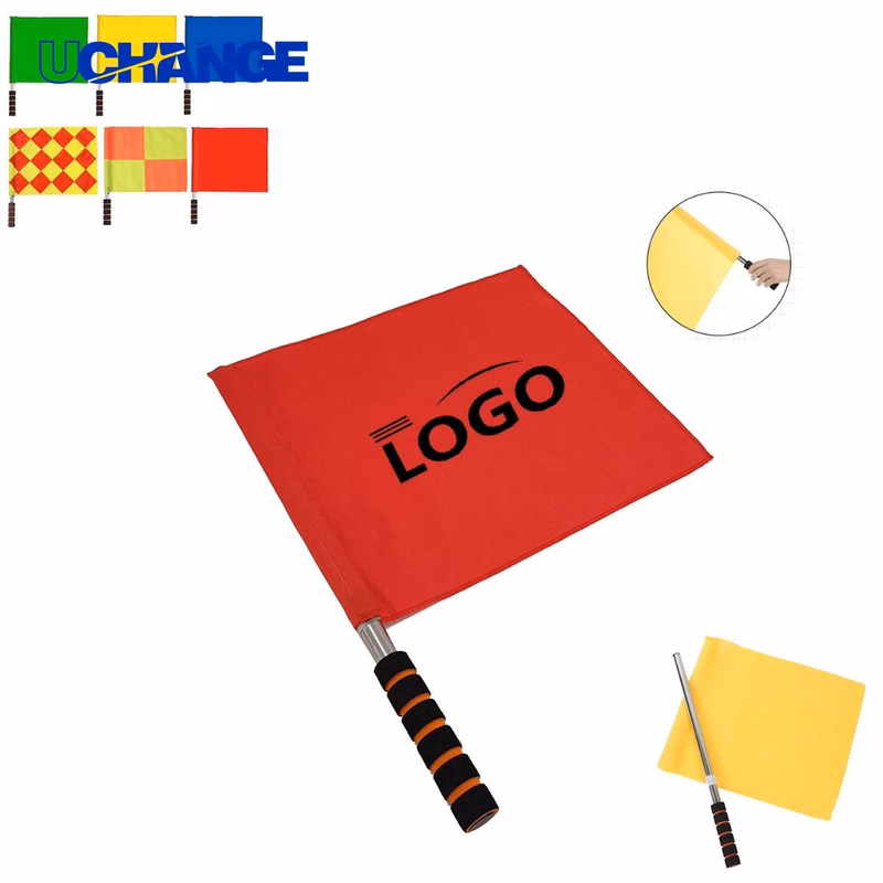 Sports Referee Flag with Metal Pole