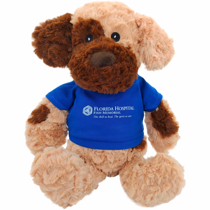14" Embroidered Eye Brown & Tan Dog