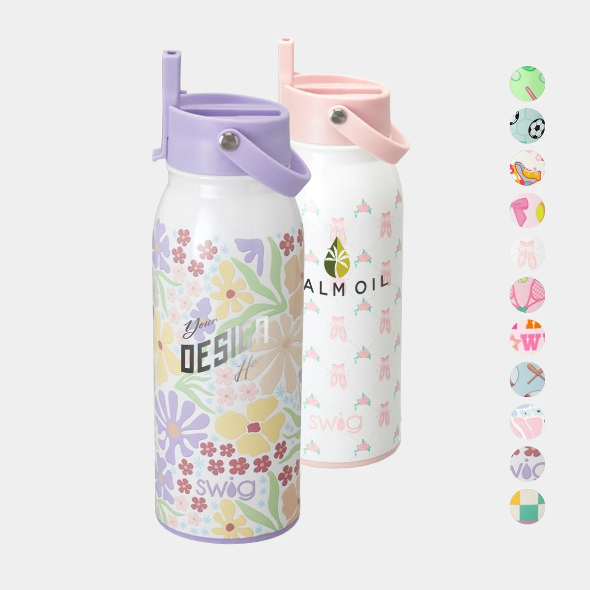 36 oz SWIG® Flip & Sip Stainless Steel Double-Walled Insulated Water Bottle, custom water bottle with logo imprint 1