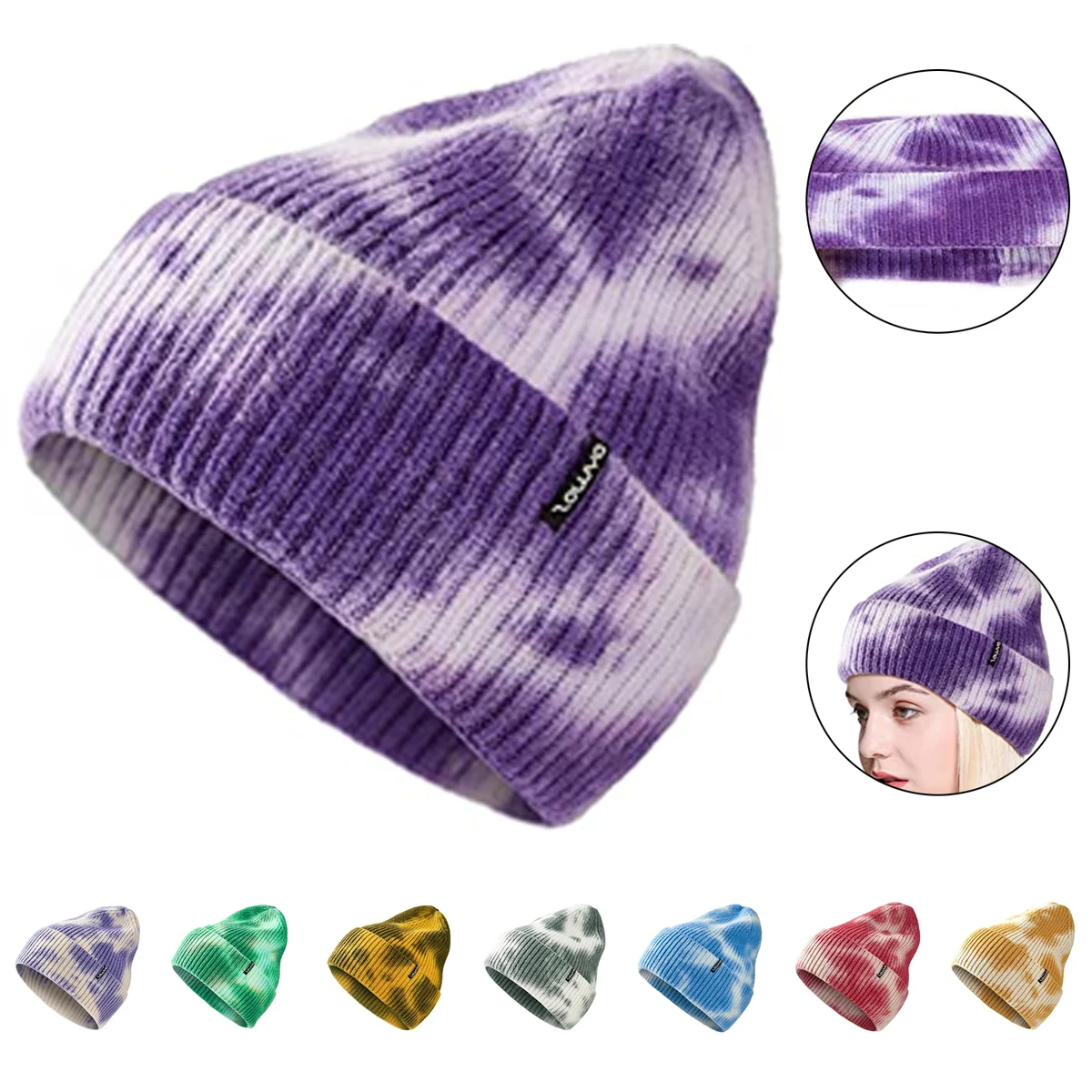 Tie Dye Knit Cap 1