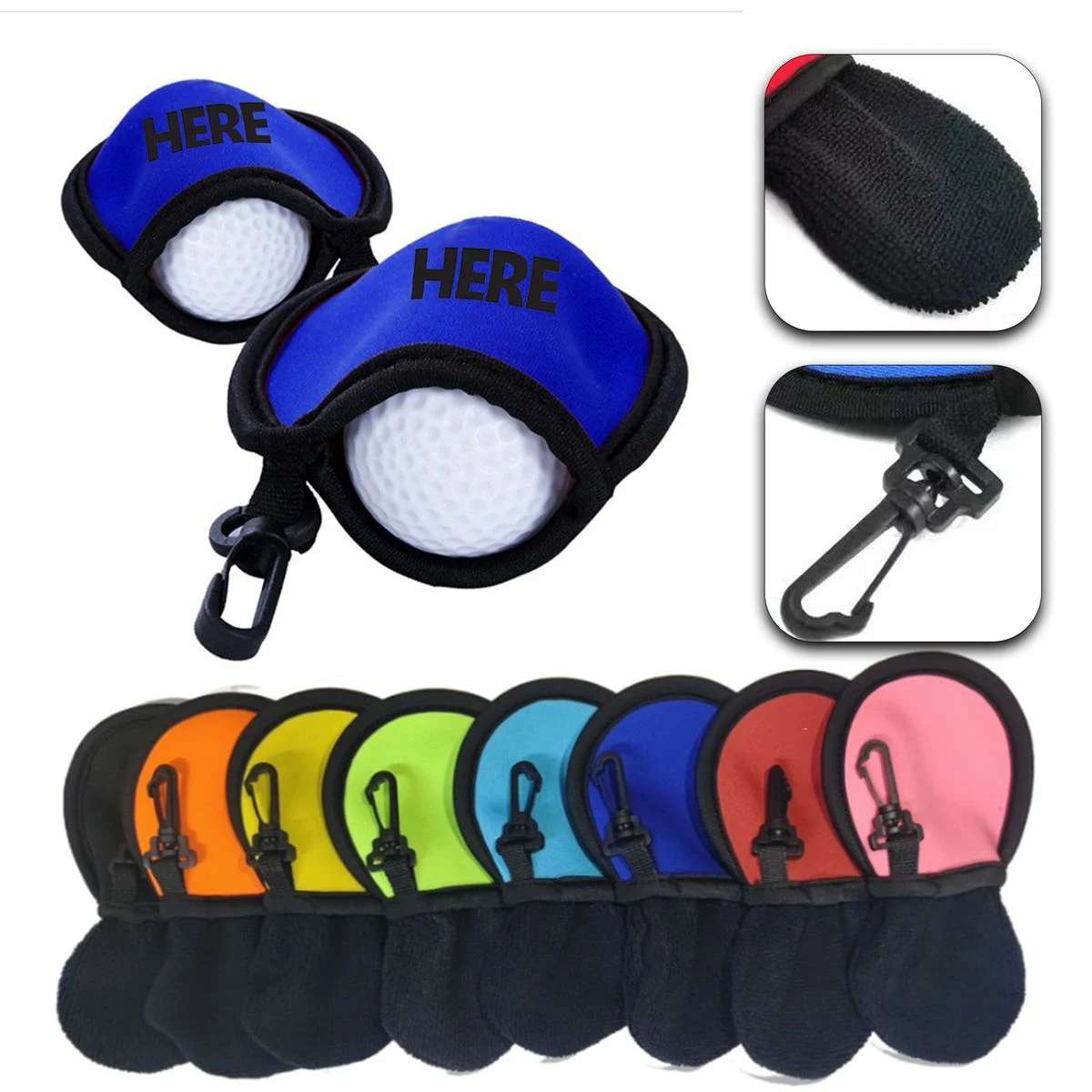 Portable Fleece-Lined Golf Ball Cleaning Bag 1
