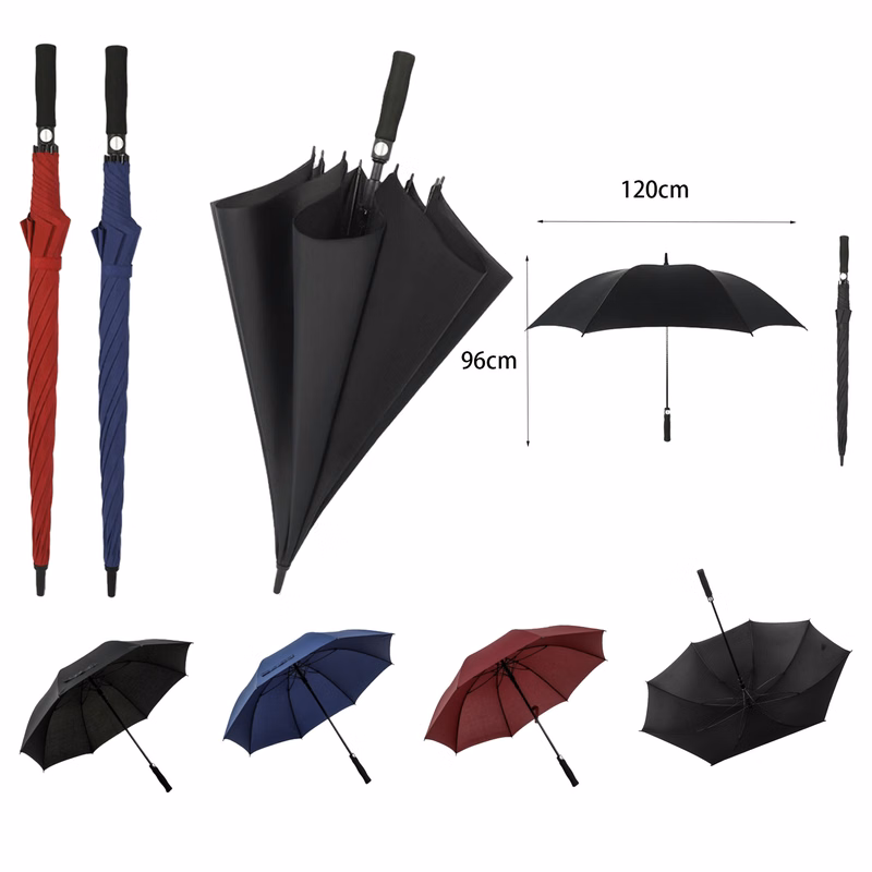38 Inch Portable Golf Umbrella Large Windproof Single Canopy