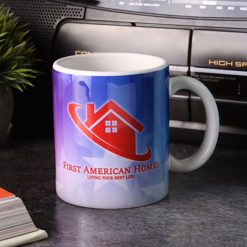 USA Full Color 11oz White Ceramic Mug