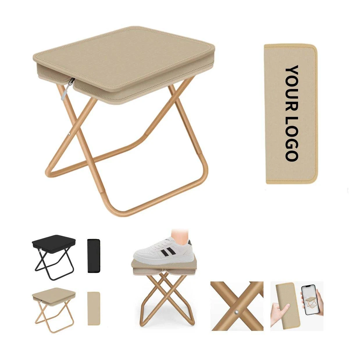Durable Folding Stool with Oxford Cloth for Outdoors 1