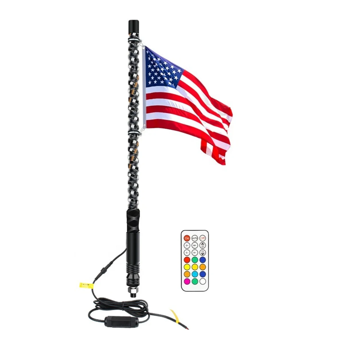 3' Spiral-LED Whip Light Pole 1