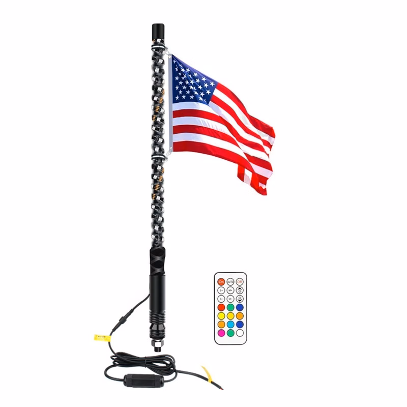 3' Spiral-LED Whip Light Pole