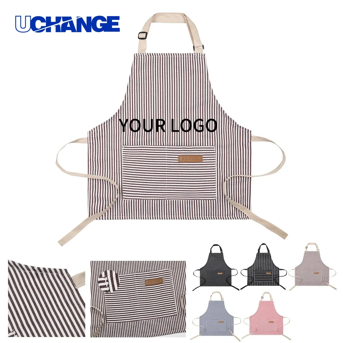 Kids Pinstripe Apron for Cooking Activities 1