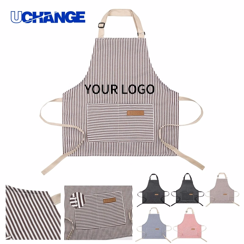 Kids Pinstripe Apron for Cooking Activities