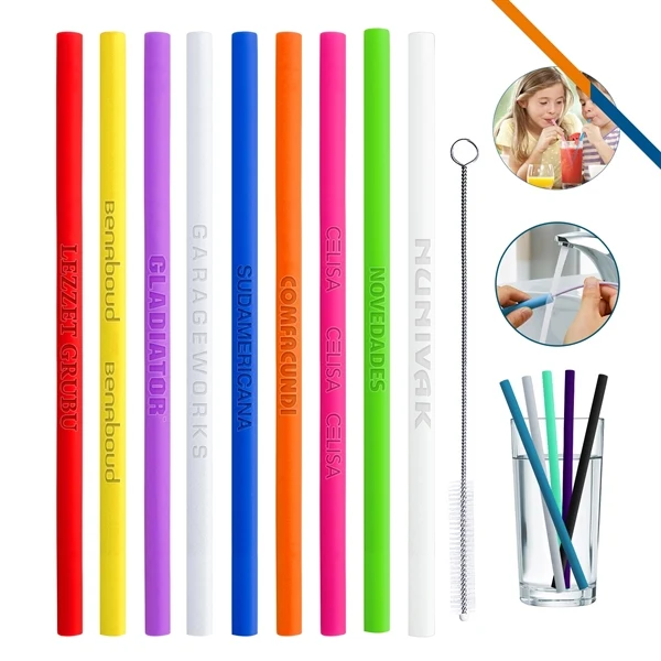 Jolly Silicone Straws for Commutes, Fitness and Travel 1