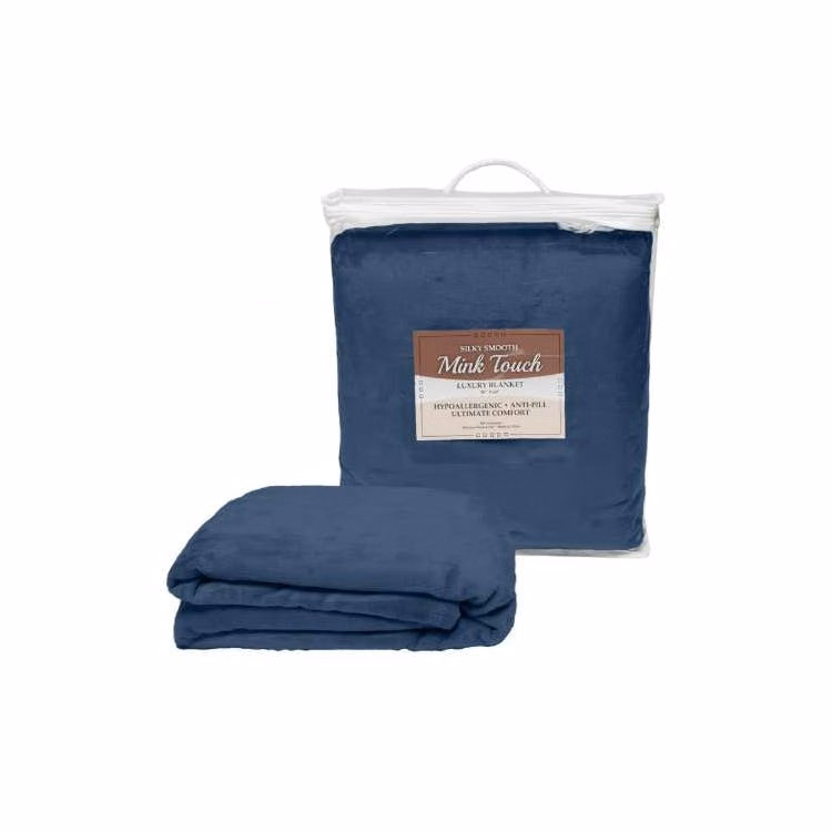 50"x60" Mink Touch Luxury Blanket - Navy