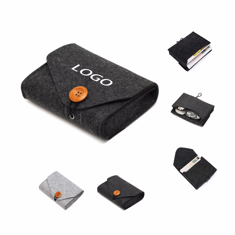 Portable Felt Power Adapter Storage Bag