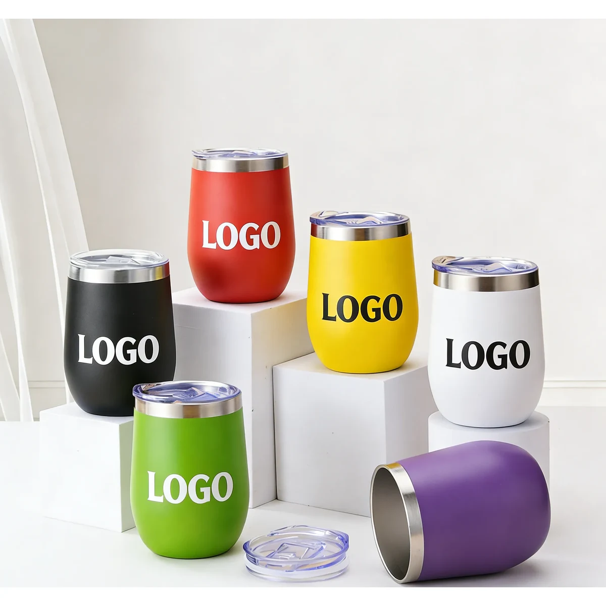 Stainless Steel Egg Cup Wine Tumbler 12OZ 1