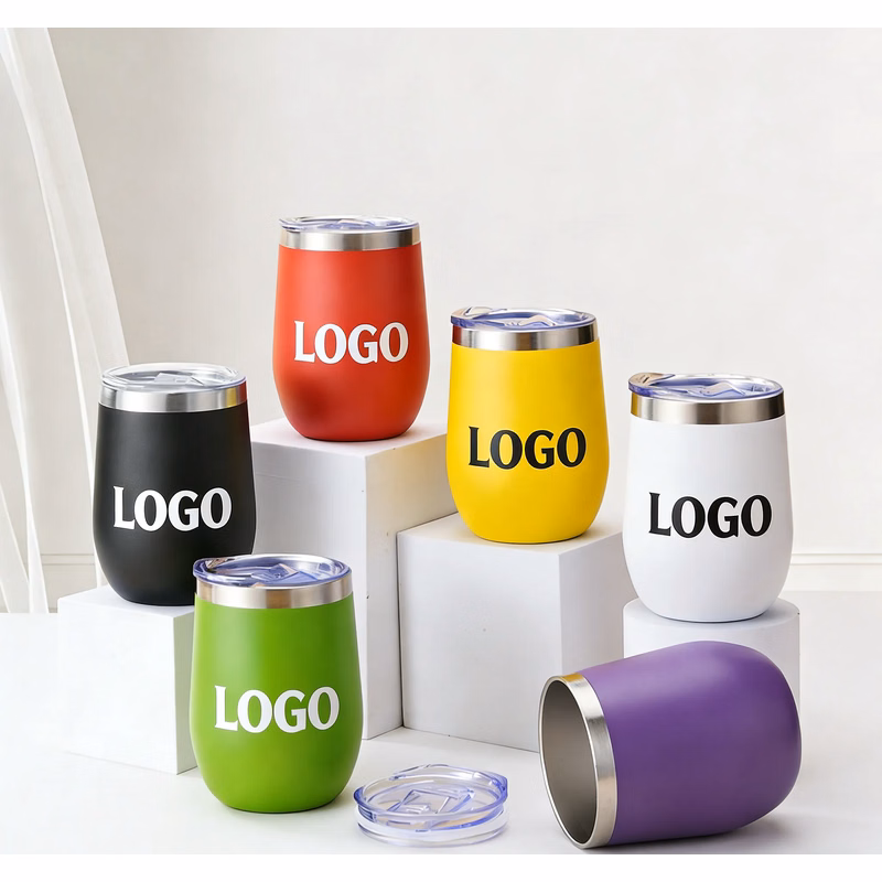 Stainless Steel  Egg Cup Wine Tumbler 12OZ