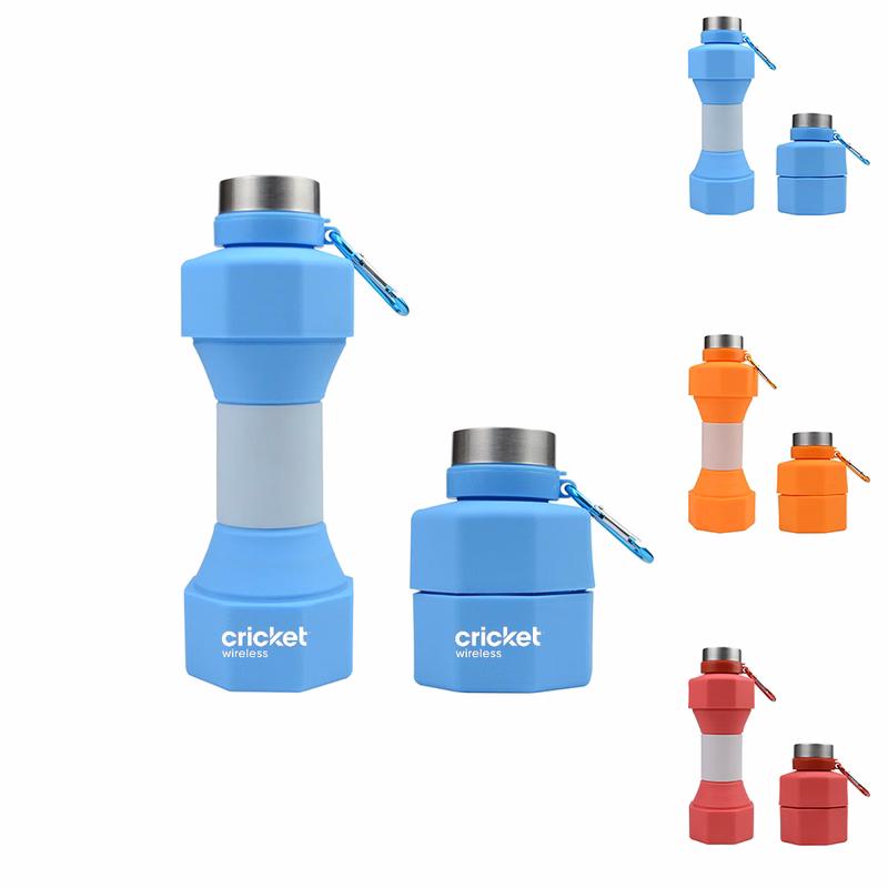 23oz Silicone Dumbbel Collapsible Water Bottles
