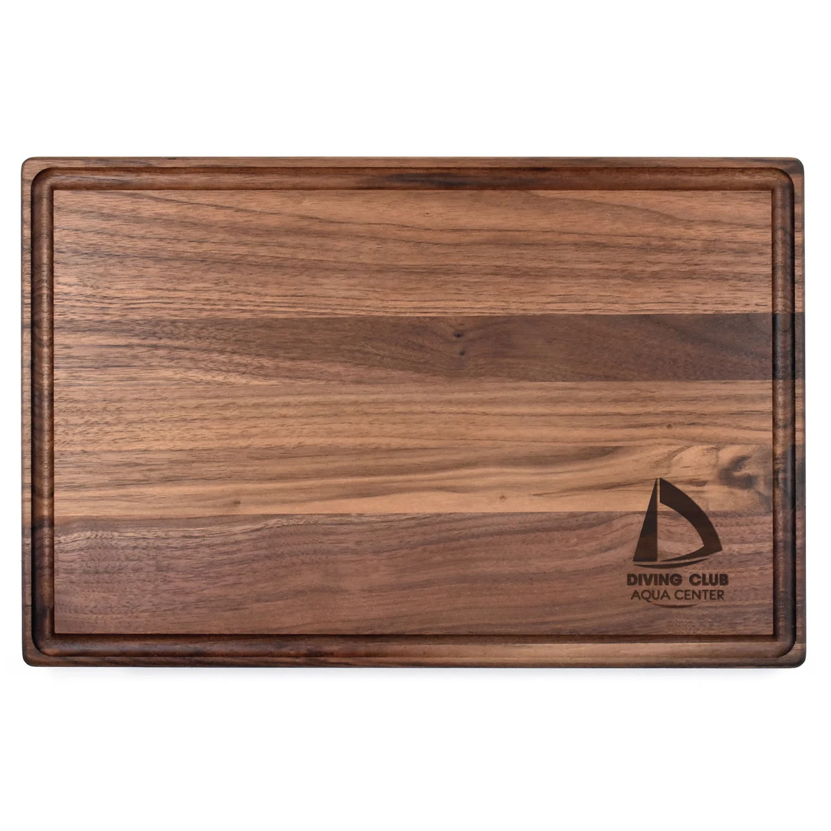 11" x 17" x 1" Walnut Cutting Board with Juice Groove 1